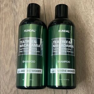 Kundal Tea Tree & Macadamia jasmine woody Korean hair care 2X Shampoo Set NEW